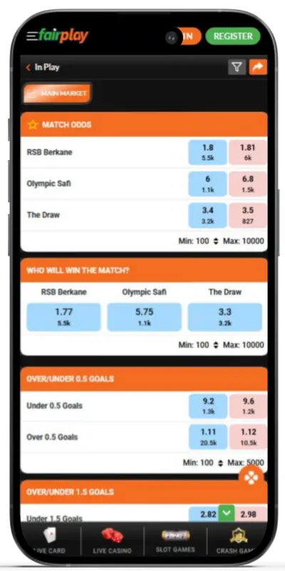 Use the Fairplay Betting App on Android and iOS
